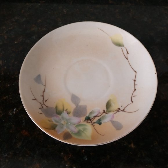 MID CENTURY MODERN JAPAN GREEN STAMP FLORAL TEA CUP SET JAPANESE BLOSSOMS - Picture 16 of 16